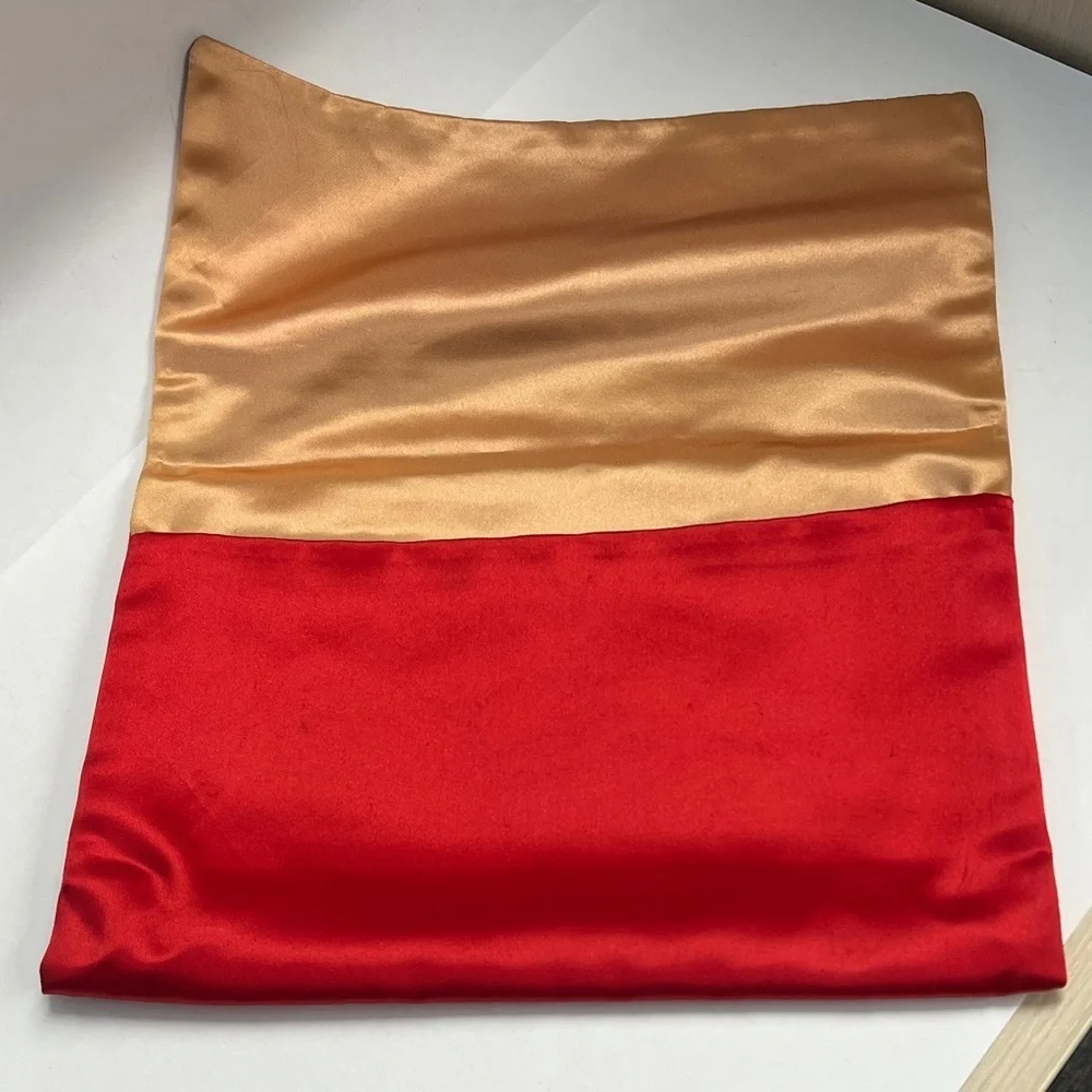Red Silk Clutch Storage Envelope Bag